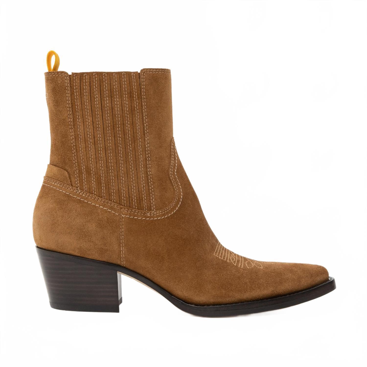 New Oncept Women's Wyoming Suede Boot In Cognac